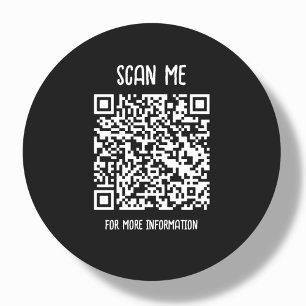 Sticker Rond Black Analyse de code QR professionnel