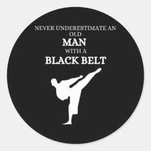 Sticker Rond Black Belt Dit Karate Martial Arts