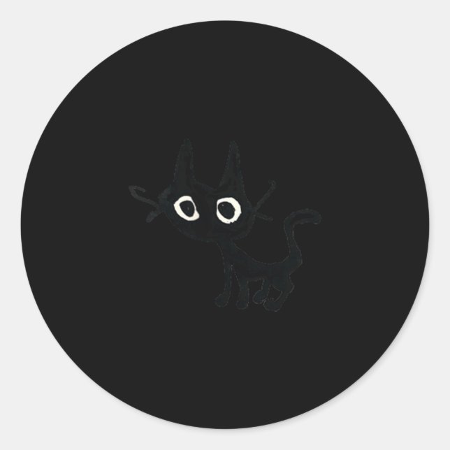 Sticker Rond Black Cat  (Devant)