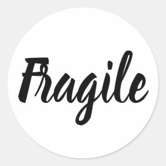 Sticker Rond Black et blanc fragile entreprise moderne tendance