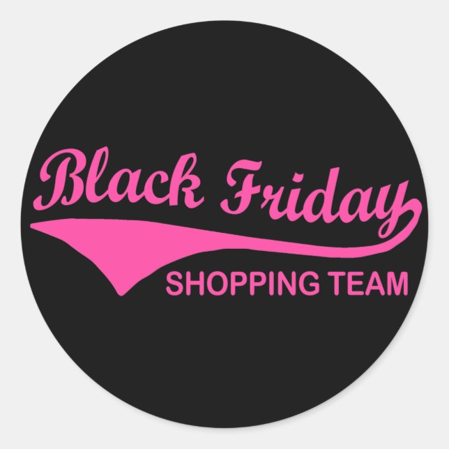 Sticker Rond Black Friday Shopping Team (Devant)