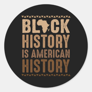 Sticker Rond Black History Chemise Black History Mois African A