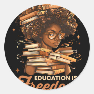 Sticker Rond Black History Month Black Leaders African American