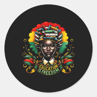 Sticker Rond Black History Month Black Leaders African American
