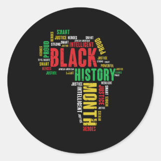 Sticker Rond Black History Months African Continent