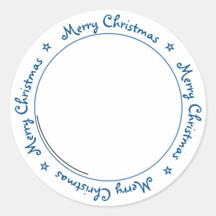 Sticker Rond Black Labrador Joyeux Noël Cardinal mignon chien