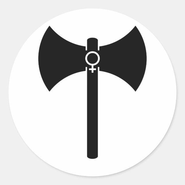 Sticker Rond Black Labrys (Devant)