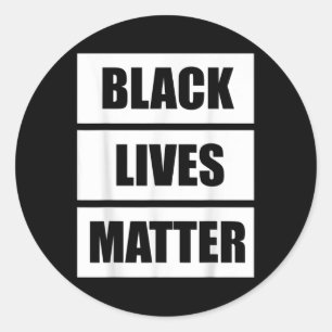 Sticker Rond Black Lives - Manifestation de sensibilisation Jus