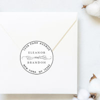 Black & White Elegant Wedding Adresse de retour