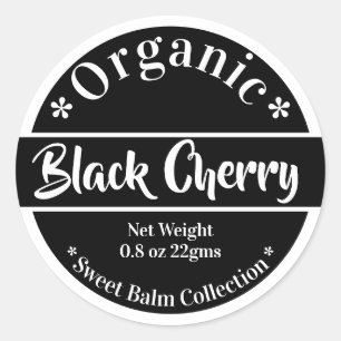 Sticker Rond Black & White Moderne tendance Beauté bio