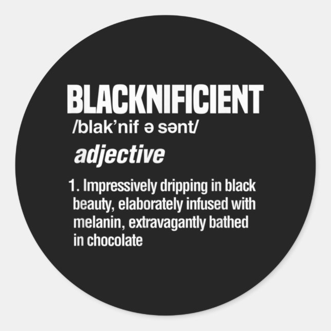 Sticker Rond Blackamplification Black History Afro American Afr (Devant)