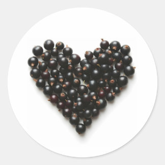 Sticker Rond Blackcurrant heart