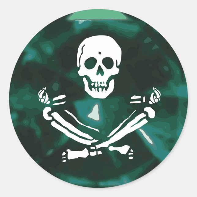 Sticker Rond BlackStitch-Emerald (Devant)