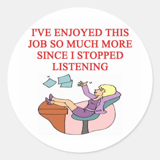 Sticker Rond Blague JOB (Devant)