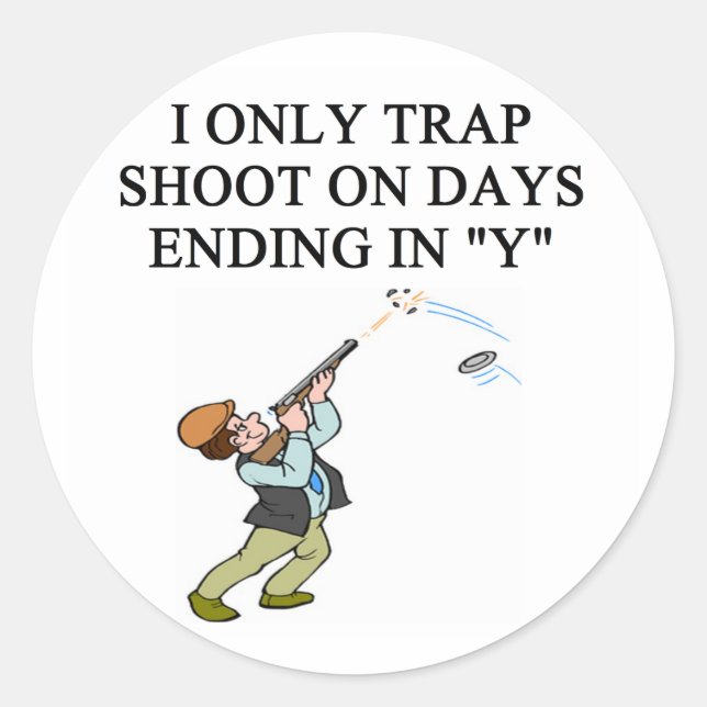 Sticker Rond Blague photo TRAP (Devant)