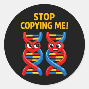 Sticker Rond Blague scientifique drôle Biologie ADN Blague Prof