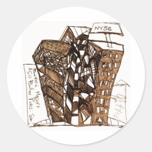 Sticker Rond blanc cassé
