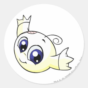 Sticker Rond Blanc de Kiko