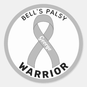 Sticker rond blanc de ruban palsy Warrior de Bell