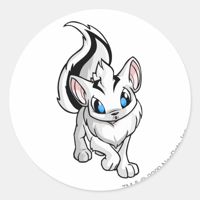 Sticker Rond Blanc de Xweetok (Devant)