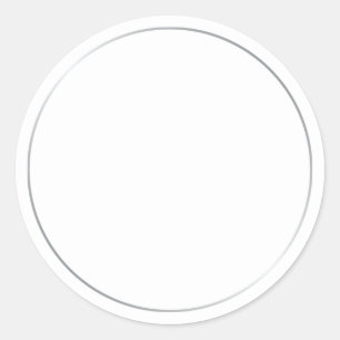 Sticker Rond Blanc et blanc élégant