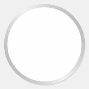 Sticker Rond Blanc et blanc élégant
