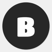 Blanc gras initial en noir