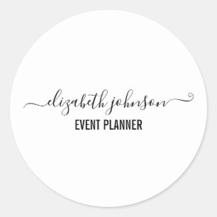 Sticker Rond Blanc minimaliste moderne