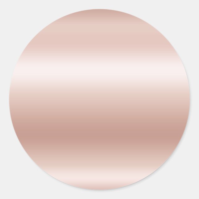 Sticker Rond Blanc Pastel Rose Or Ombre Foil (Devant)