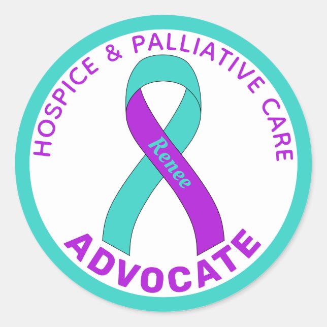 Sticker rond blanc pour soins d'accueil et soins p (Devant)