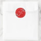 Sticker Rond Blanc Zen Sakura Cerry Blossoms Mariage d'Asie Rou (Sac)