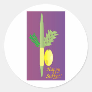 Sticker Rond Blanche de Sukkot 4