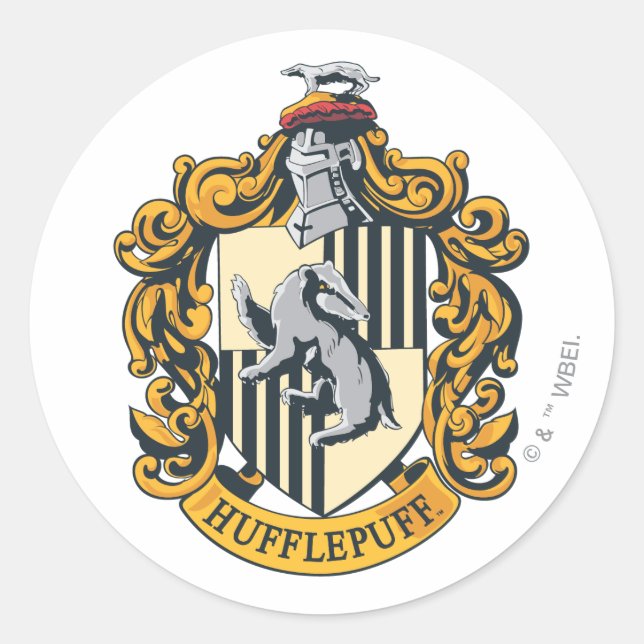 Sticker Rond Blason de Poufsouffle (Devant)