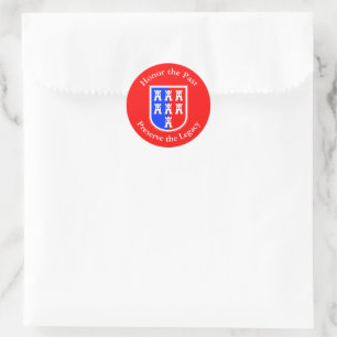 Sticker Rond Blason des Saxons de Transylvanie
