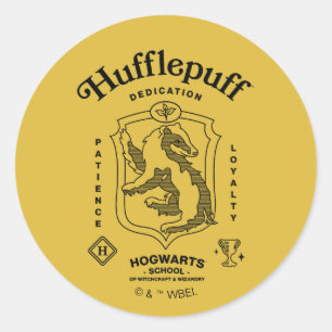 Sticker Rond Blason Dévouement Patience Loyauté PUFFELPUFF™
