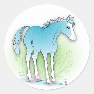 Sticker Rond bleu