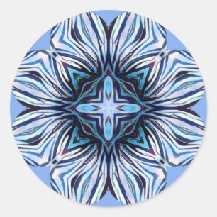 Sticker Rond Bleu Abstrait EASTER ~