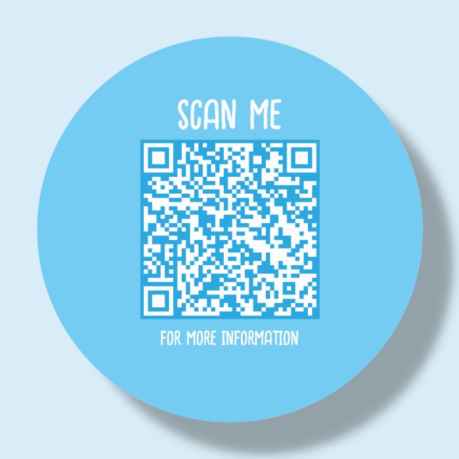 Sticker Rond Bleu | Analyse de code QR professionnel (Créateur téléchargé)
