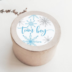 Sticker Rond Bleu argent équipe garçon classique rond autocolla