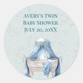 Sticker Rond Bleu Bébé Bébé Bébé Bébé