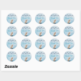 Sticker Rond Bleu Beurre d'or Princesse Quinceañera