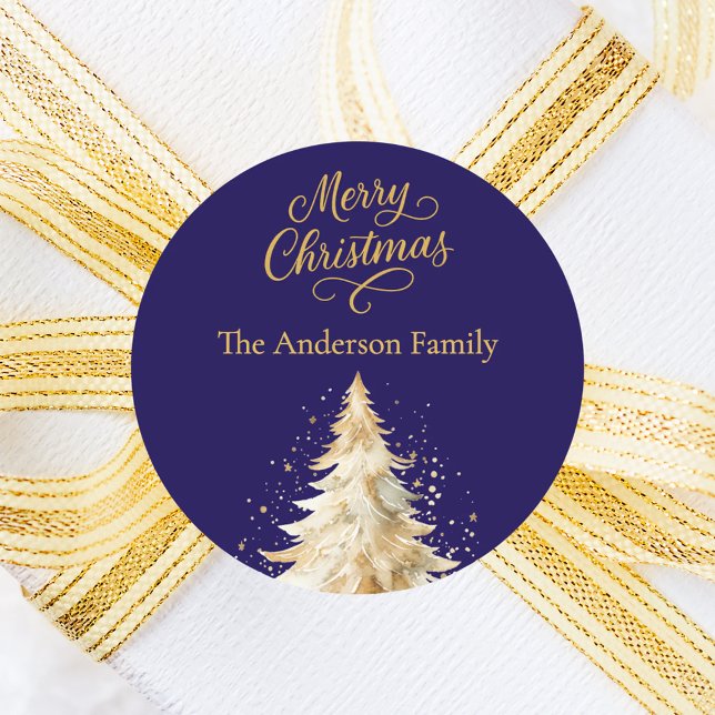 Sticker Rond Bleu blanc neige Noël (Créateur téléchargé)