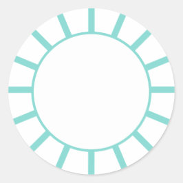 Sticker Rond Bleu Chic