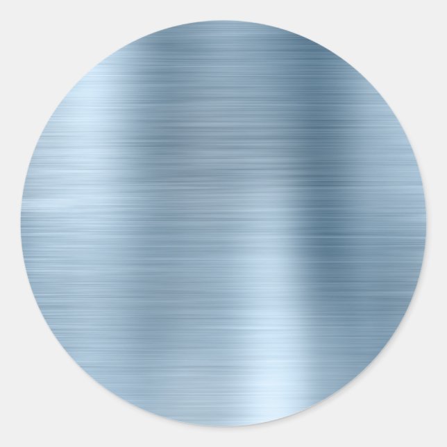 Sticker Rond Bleu clair métallisé vierge (Devant)