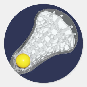 Sticker rond bleu classique de l'équipe de crosse