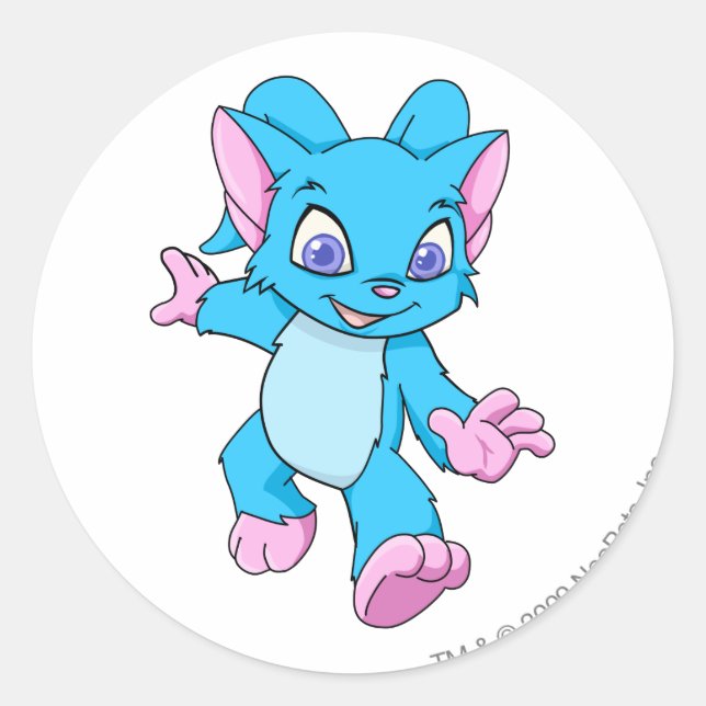 Sticker Rond Bleu d'Acara (Devant)