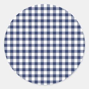 Sticker Rond Bleu de En vichy classique