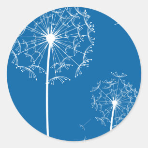 Sticker Rond bleu de pissenlit