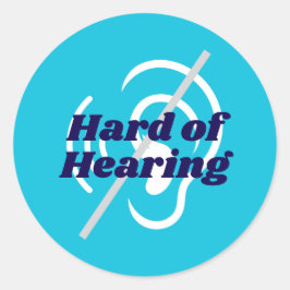 Sticker Rond Bleu dur pour le support auditif