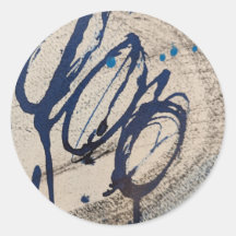 Bleu et Gris Abstrait 